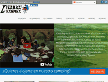 Tablet Screenshot of campinglizarra.com